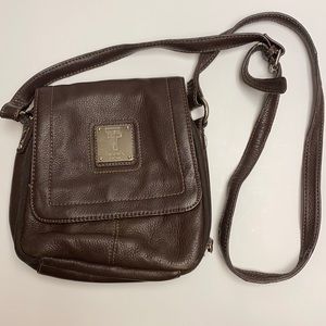 Tignanello - Vintage - brown leather - crossbody purse